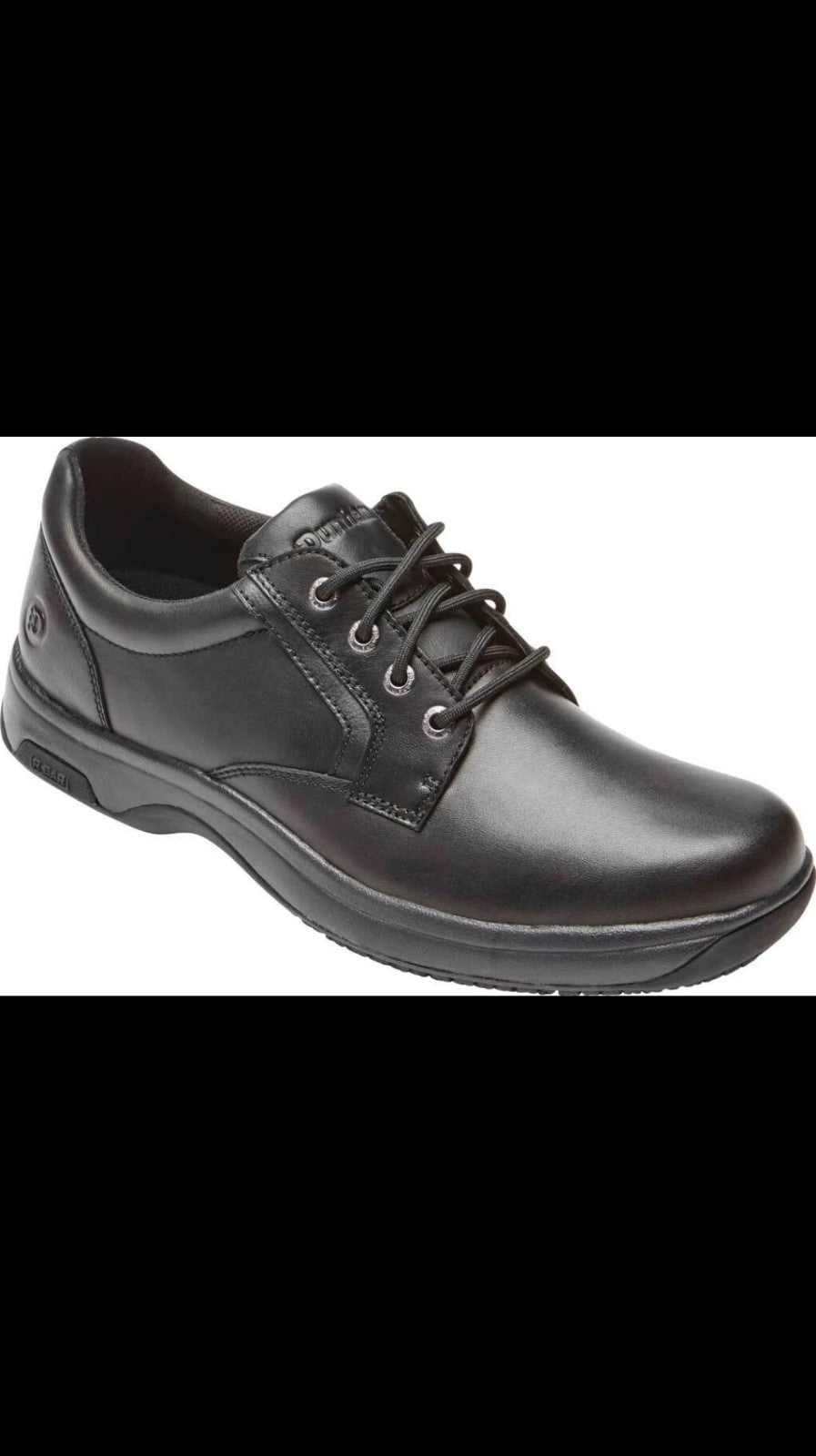DUNHAM Men's Waterproof Slip & Oil Resistant Black Leather Service Manager Shoes
