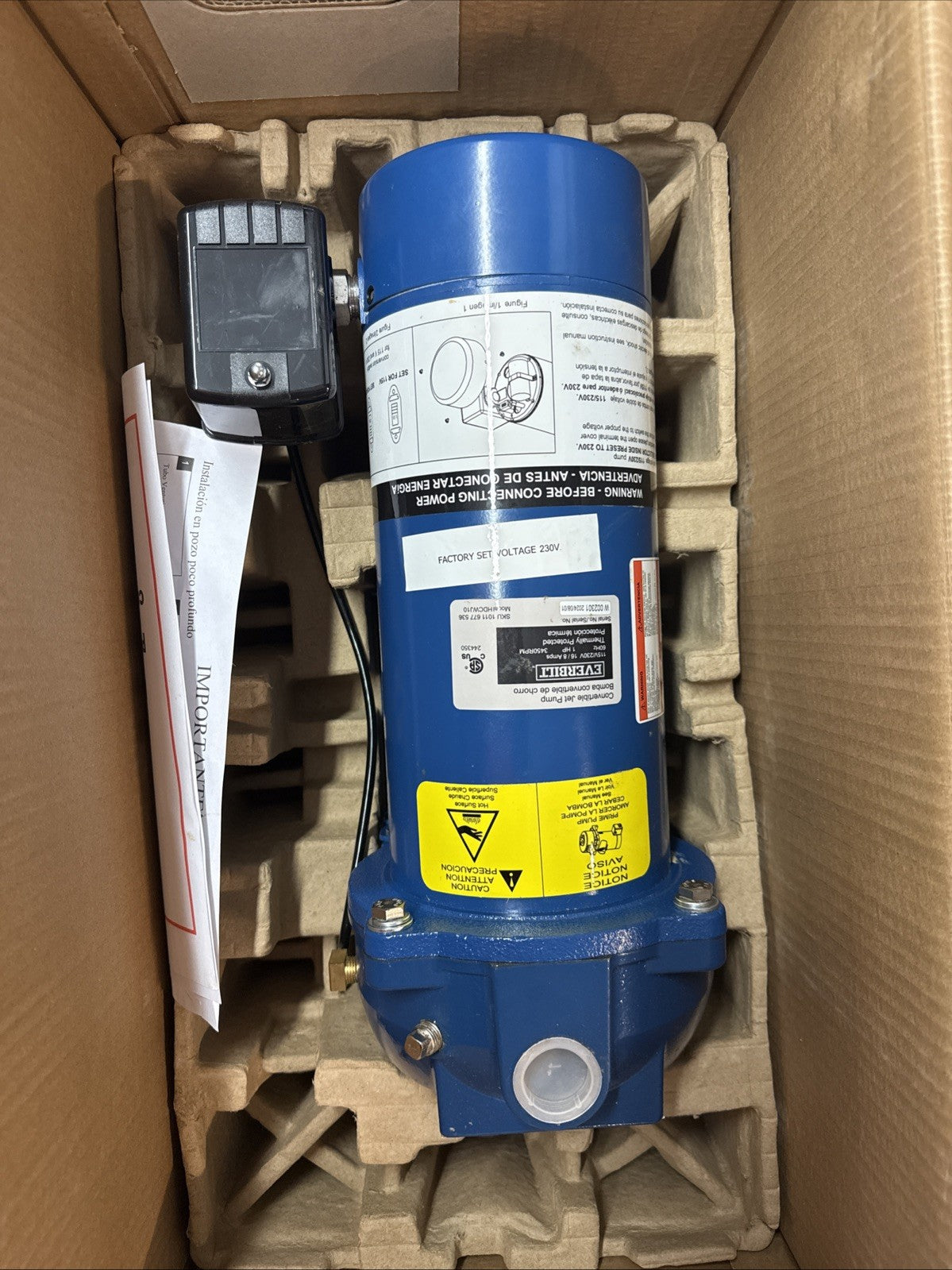 Everbilt 1 HP Professional Convertible Jet Pump *for Parts* Read Description*