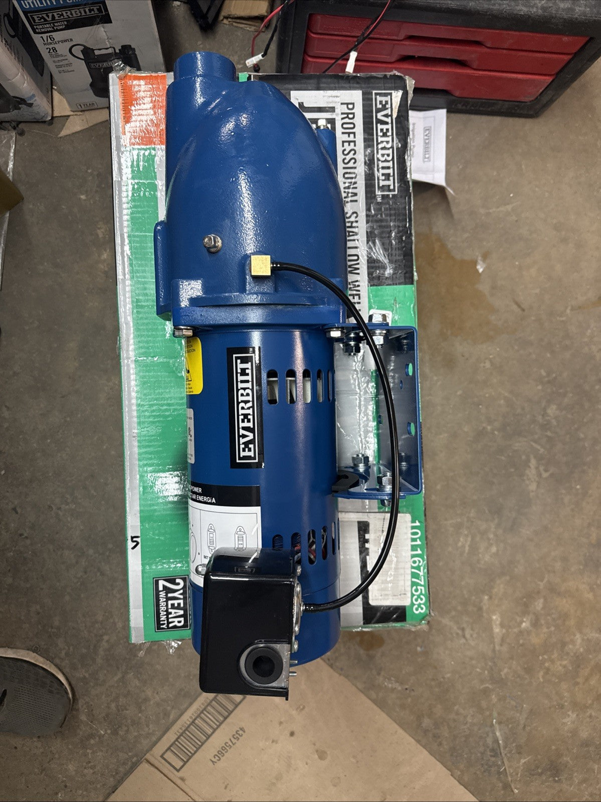 Everbilt Shallow Well Jet Pump Cast Iron 1/2HP HDSWJ5 (Used Read Description)*