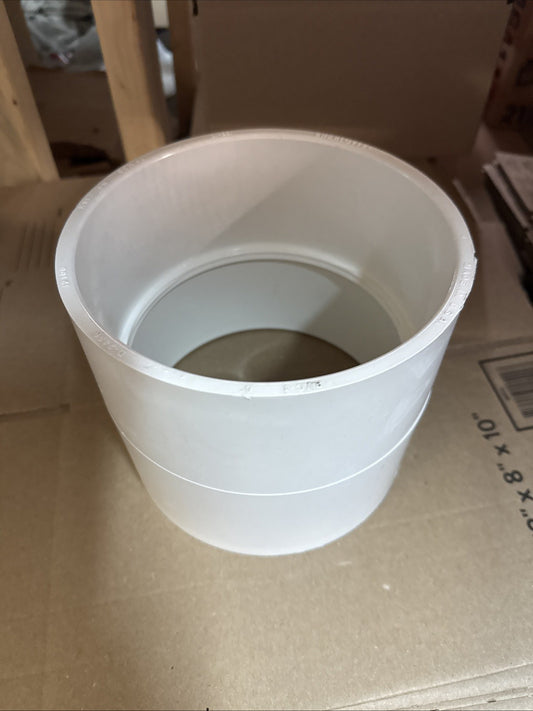 New Sch 40 PVC 6" Straight Coupling Socket Connect NSF Compliant