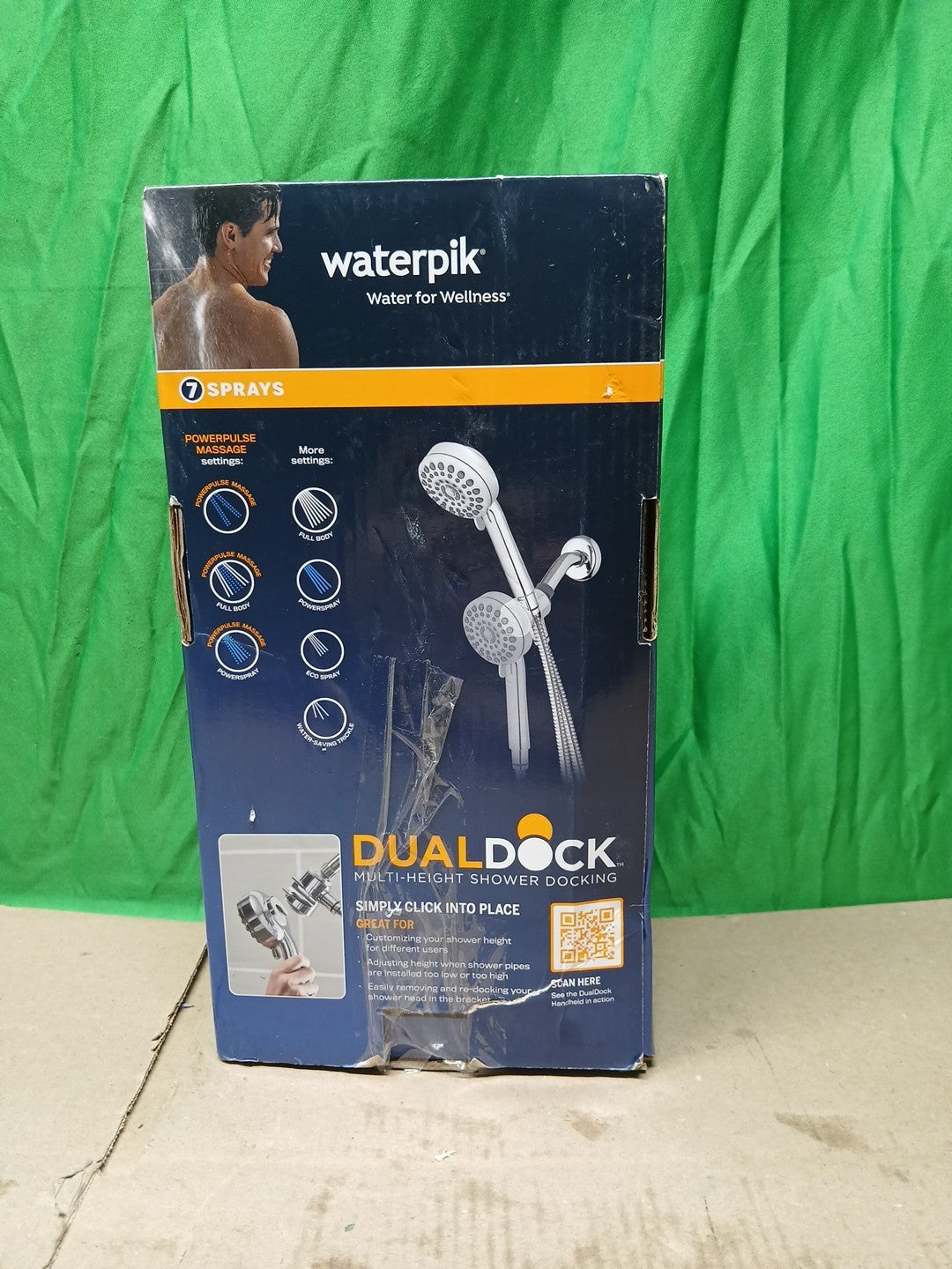 NOB Dualdock Multi-height 7spray wallmount handheld showerhead..