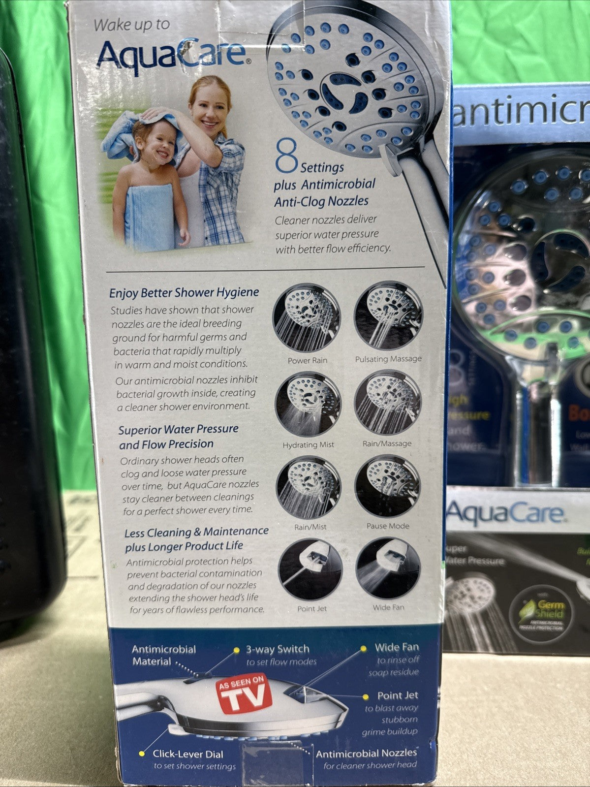 8-Spray Patterns 4.5 in. Wall  Dual Shower Head As Seen On TV Factory Sealed!!