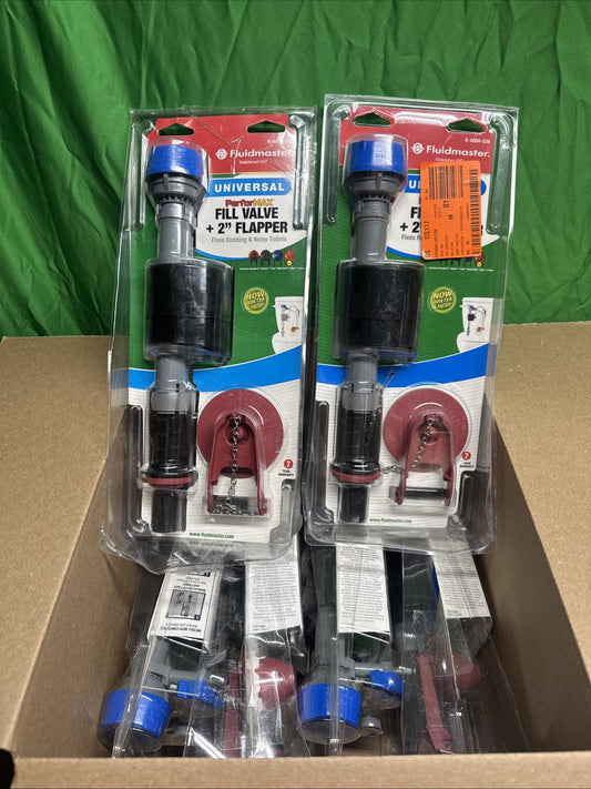 LOT OF 6 Fluidmaster PerforMAX Fill Valve and 3-Inch Flapper Toilet Repair