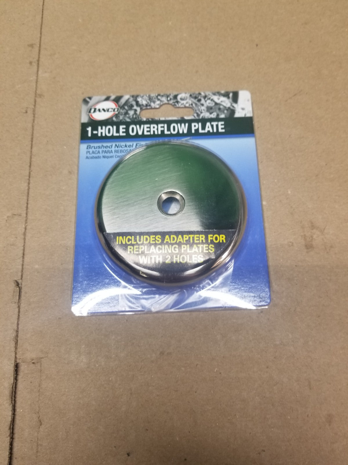 LOT OF 3 DANCO 89235 SINGLE HOLE BATHTUB DRAIN OVERFLOW PLATE IN BRUSHED NICKEL