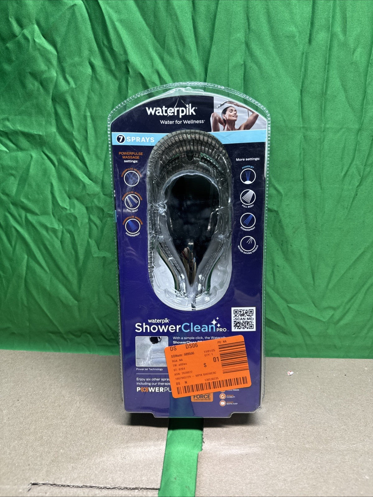 7-Spray Patterns w/ 1.8 GPM 4.75" Wall Mount Adjust Handheld Shower Head, Chrome