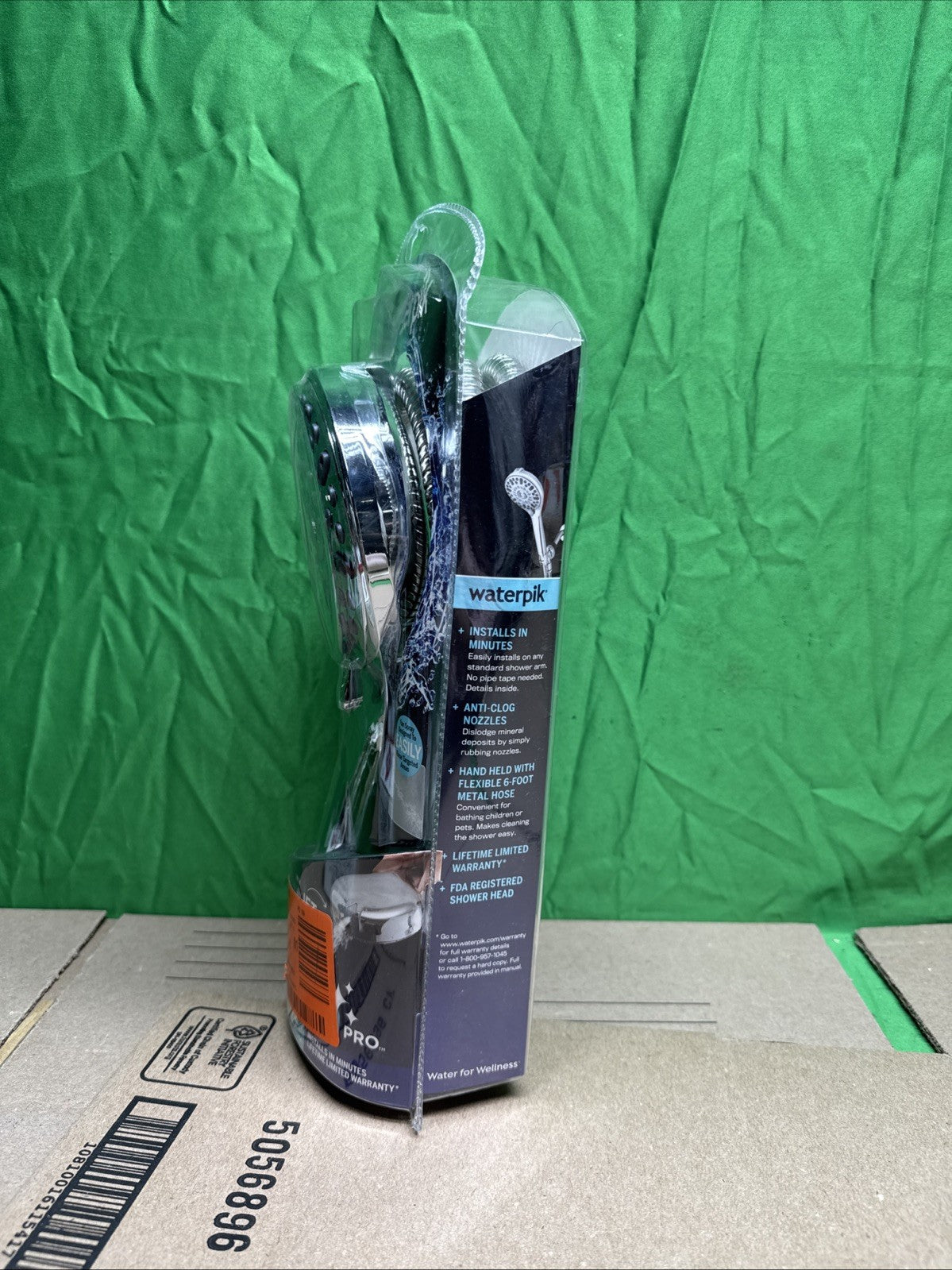 7-Spray Patterns w/ 1.8 GPM 4.75" Wall Mount Adjust Handheld Shower Head, Chrome