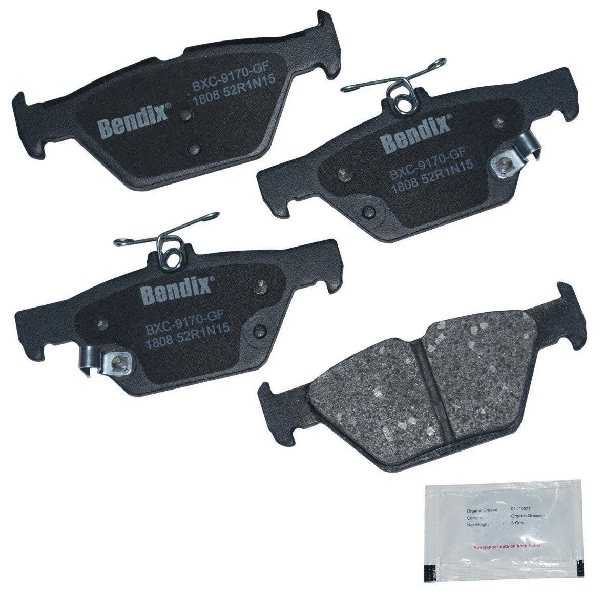 Ultra Premium Disc Brake Pad Set- Priority One Ceramic BPR Rear Bendix CFC1808