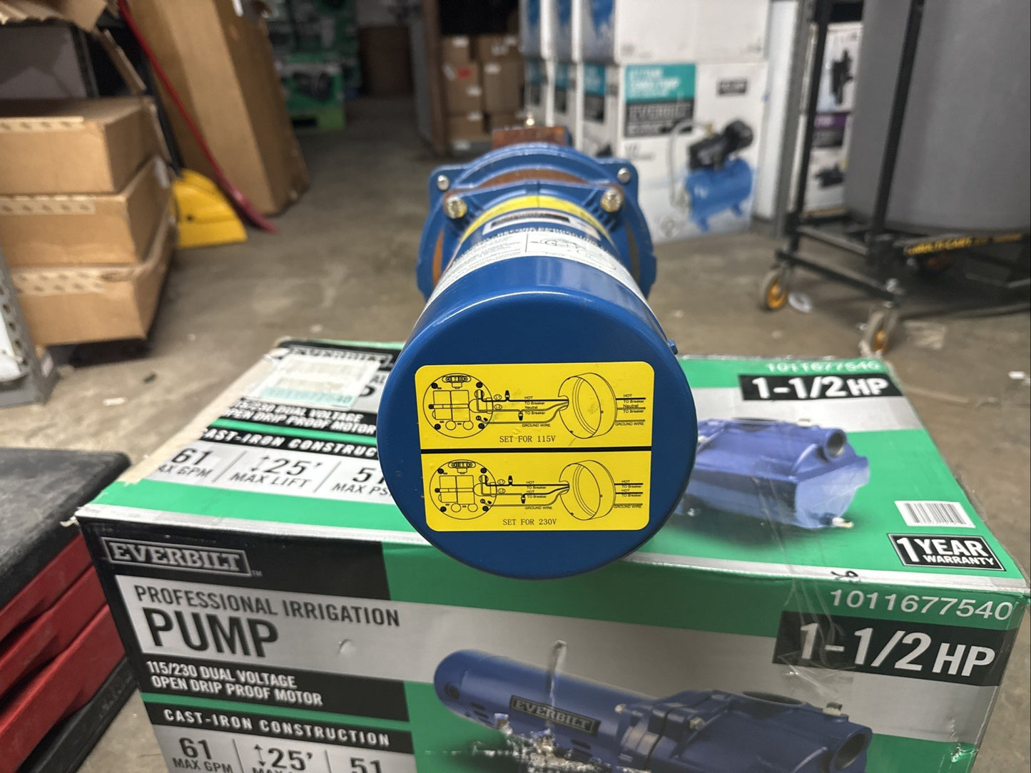 Everbilt 1-1/2 HP Cast Iron Lawn Irrigation Pump HDLS15 *For Parts*