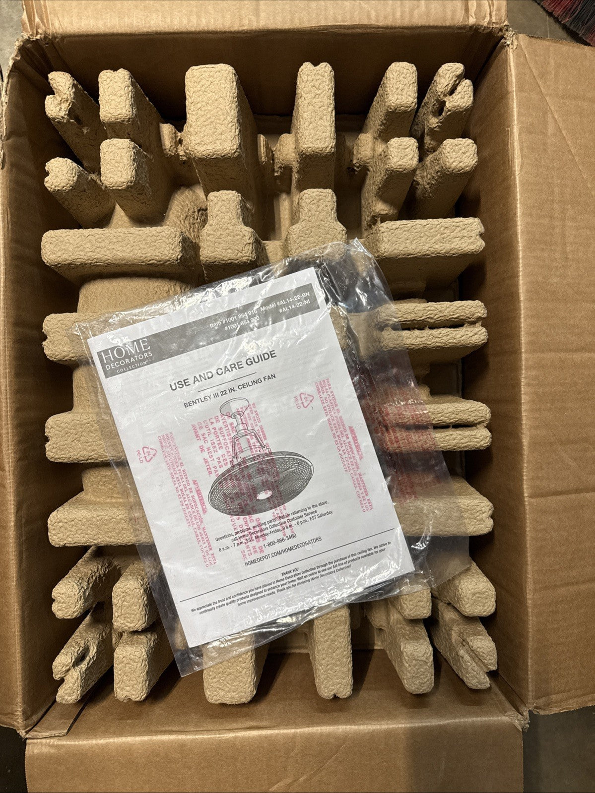 Home Decorators Collection Bentley III 22 in. Indoor/Outdoor Natural Iron Oscill