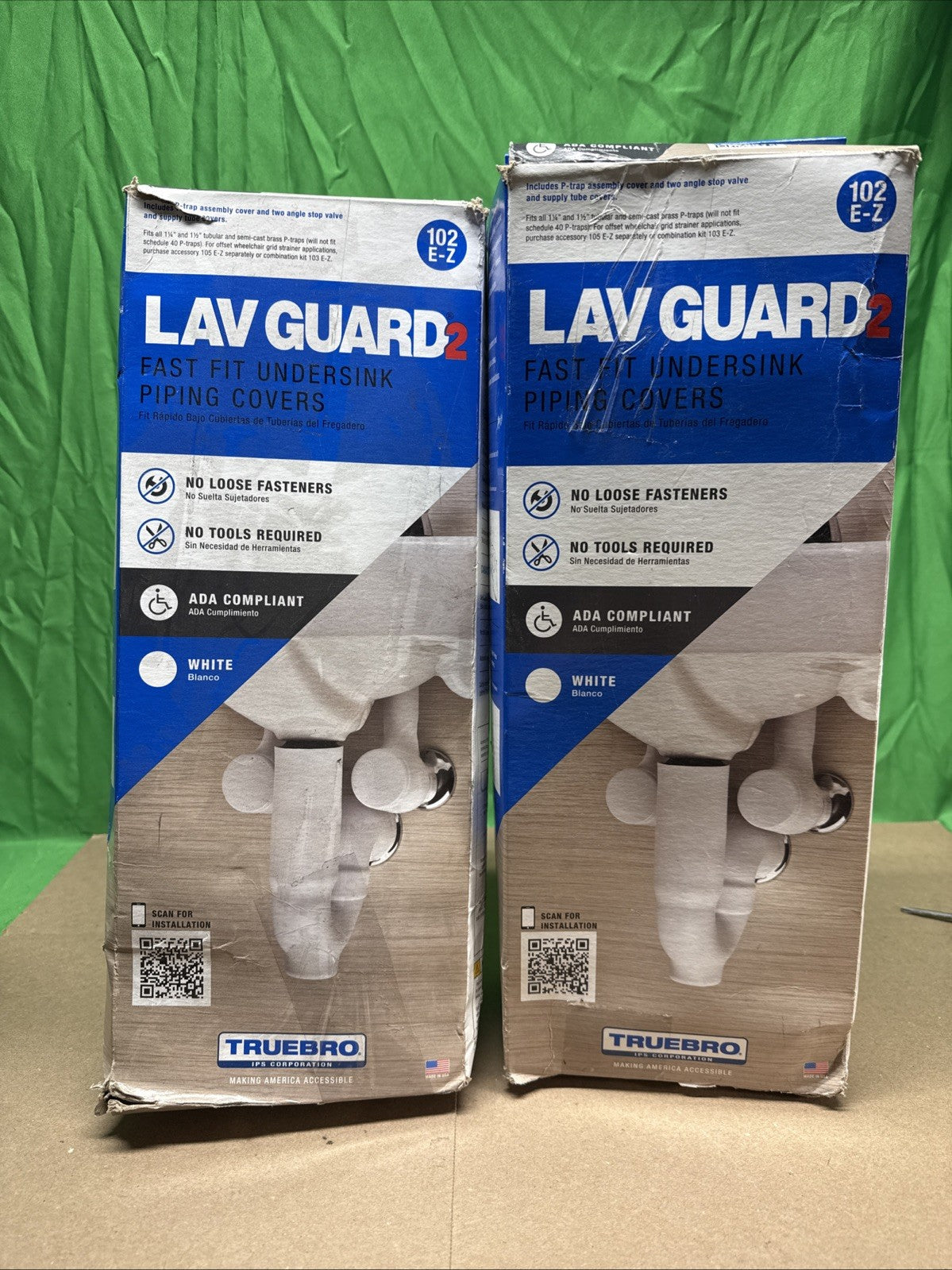(2) TrueBro Lav Guard2 102 E-Z Fast Fit Undersink Piping Covers