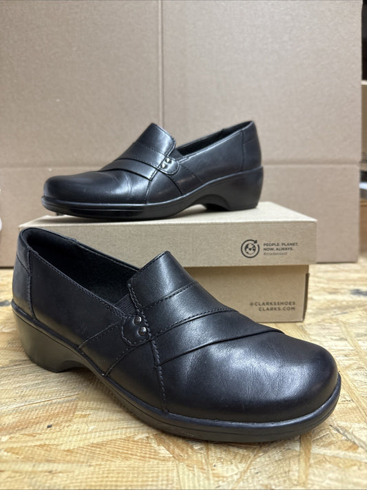 Clarks Womens May Marigold Black Heels Size 7 (2504229)