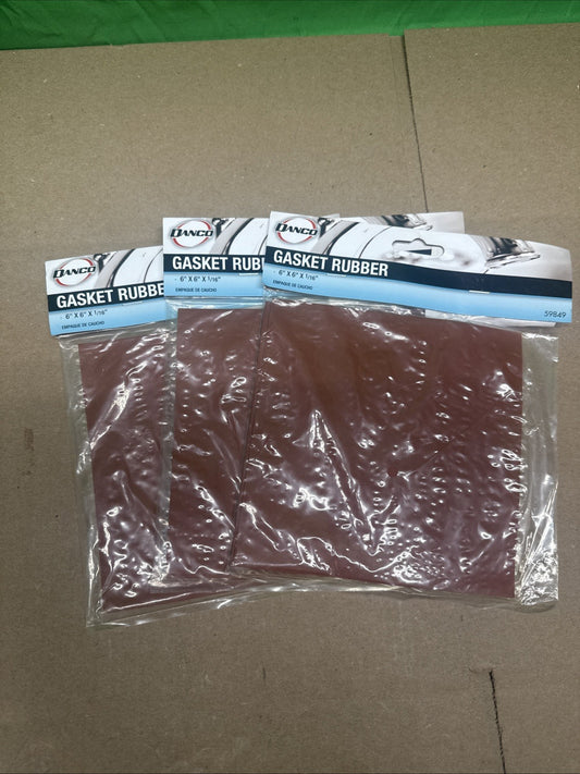 6 PACK Danco 59849 Rubber Packing Sheets, 6-Inch x 6-Inch