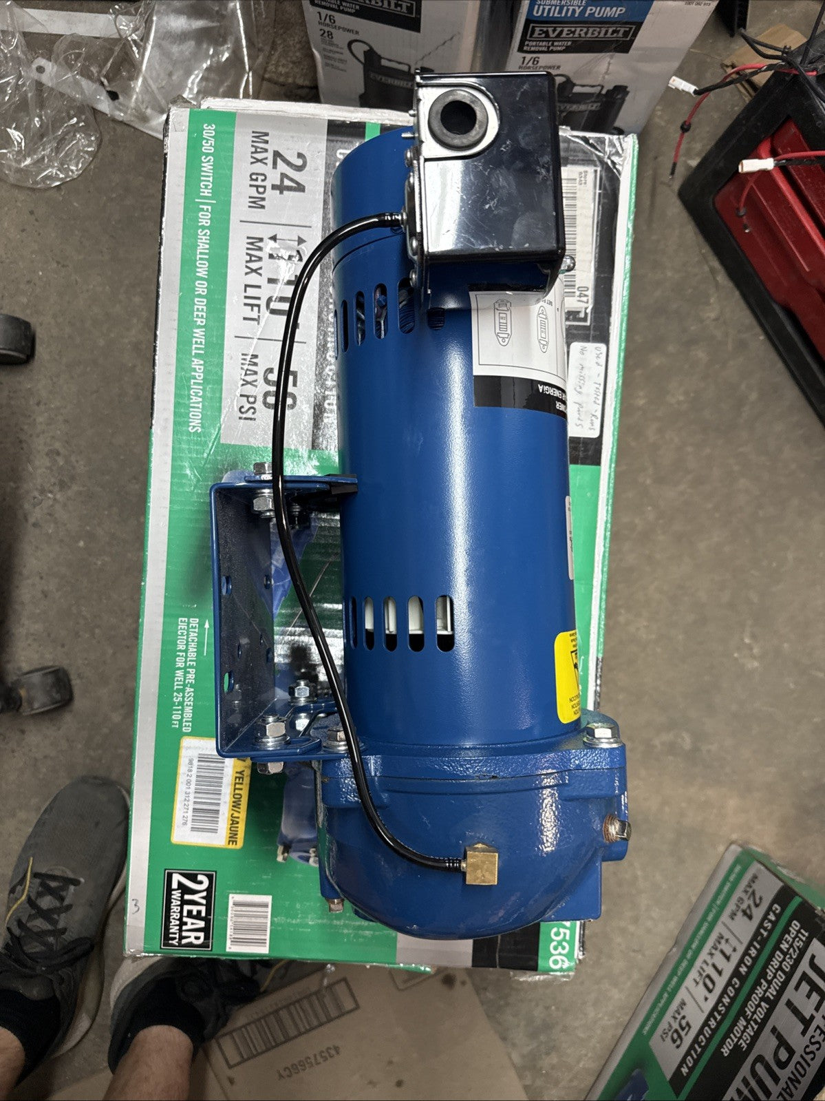 Everbilt 1 HP Professional Convertible Jet Pump *for Parts* Read Description**