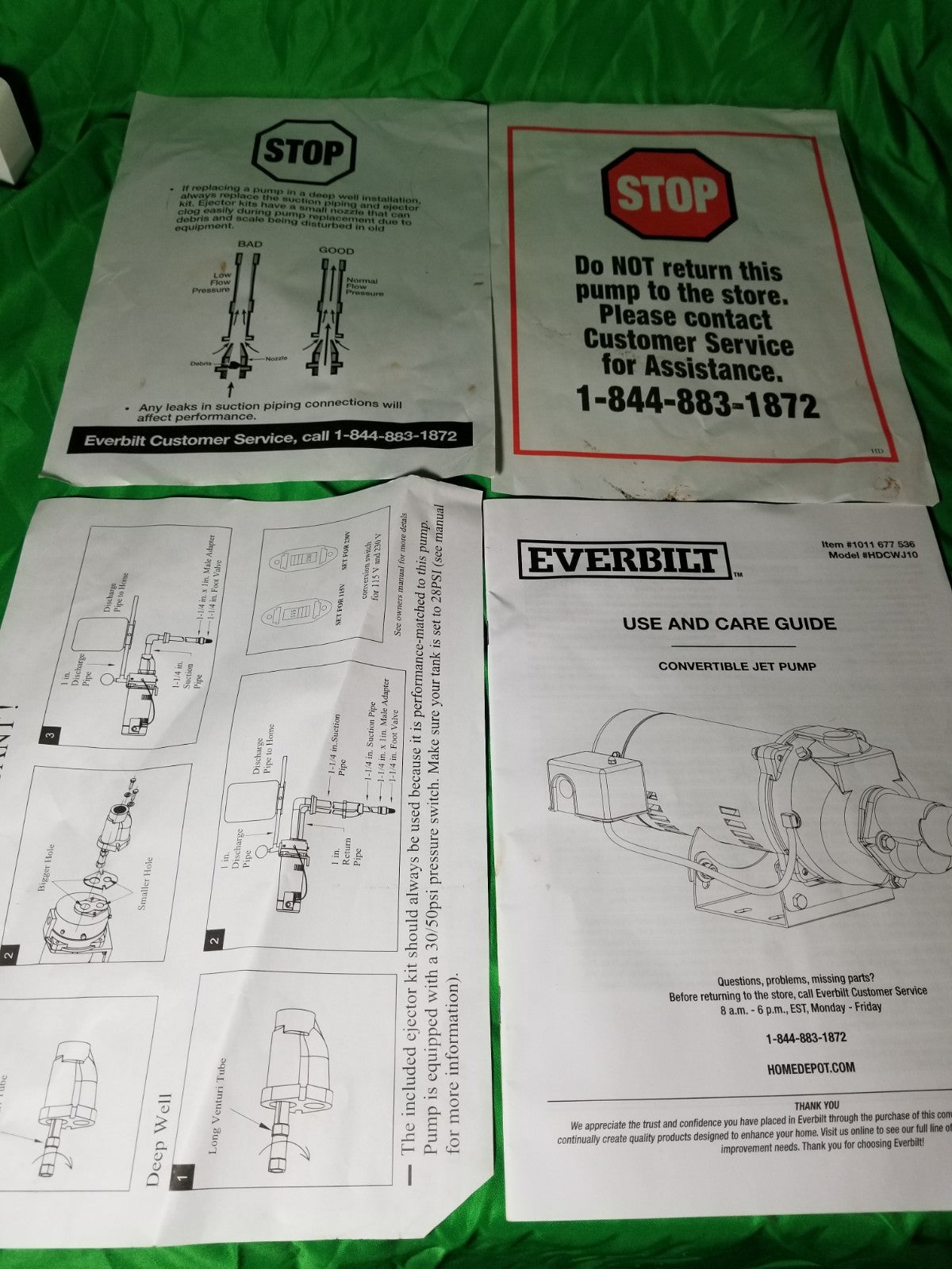 Everbilt 1 HP Professional Convertible Jet Pump NEW OPEN BOX**