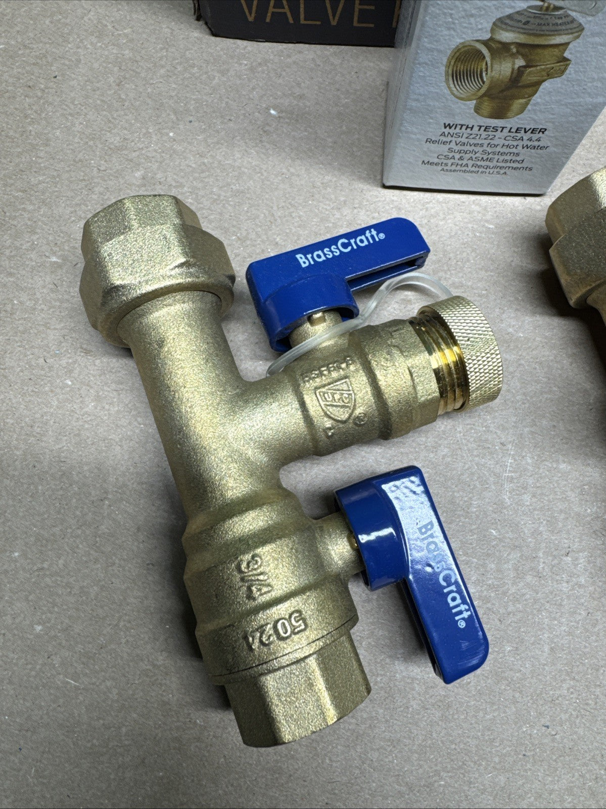 BrassCraft TWV30RX Water Heater Service Valve Kit, New!
