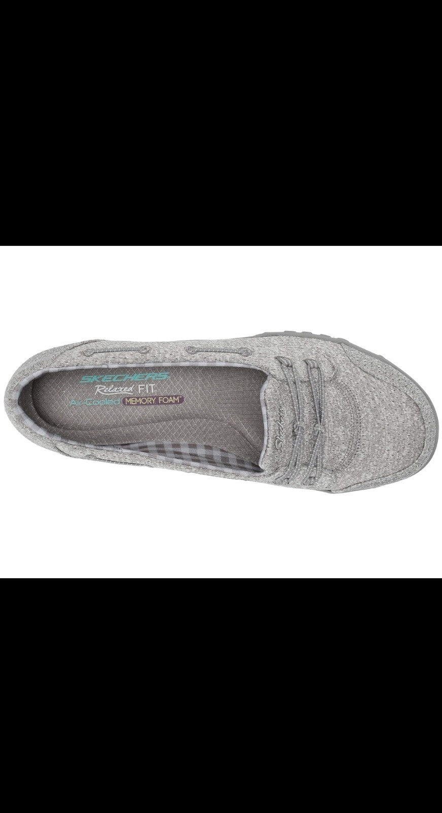 Skechers Breathe Easy - Good Influence Slip-On Shoes  Gray Womens Size 7 .5
