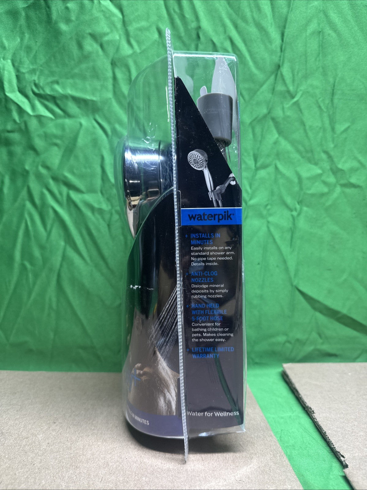 Waterpik 5-Spray 3.5 in. Single Wall Mount Low Flow Handheld Shower Head Chrome