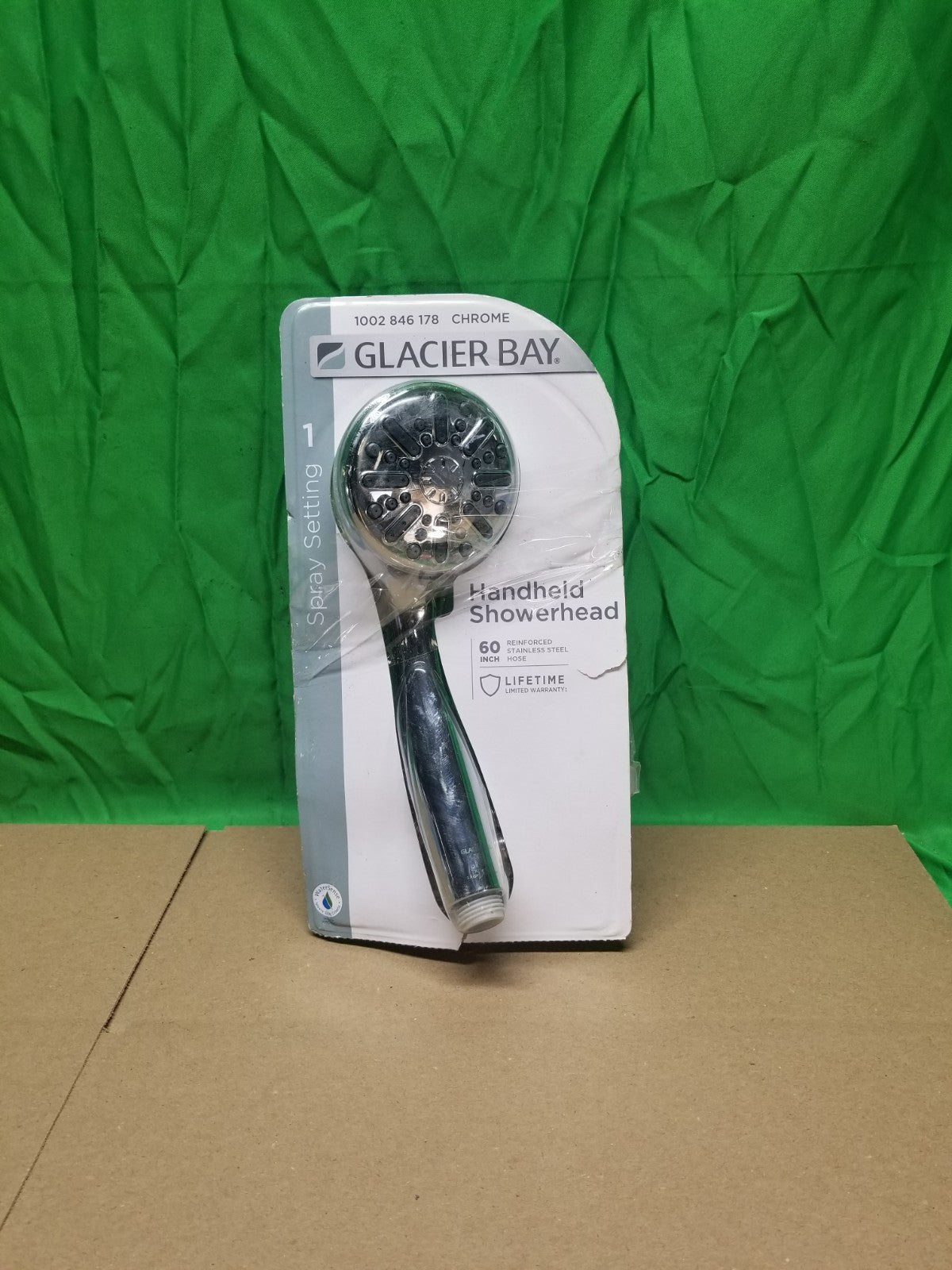 Glacier Bay Single Wall Mount Handheld Shower Head Chrome 8466000HC