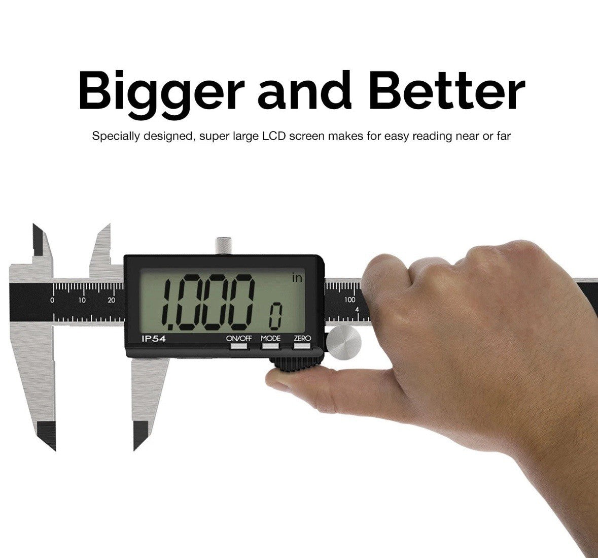 NEIKO 01401A 6-Inch Electronic Digital Caliper, Stainless 6 Inch, XL Screen