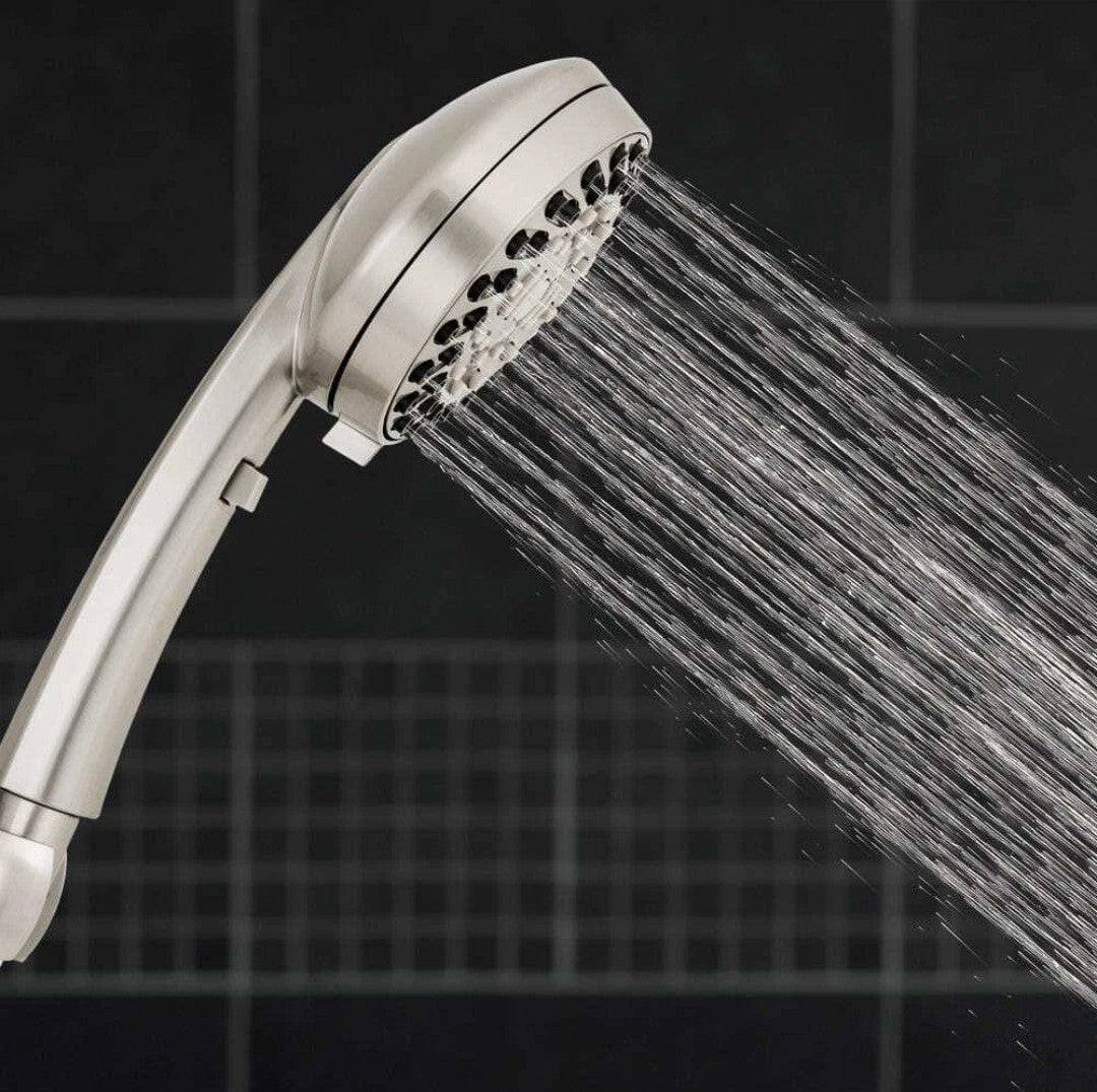 Waterpik 6-Spray Wall Mount Handheld Shower Head 1.8 GPM in Brushed Nickel NEW