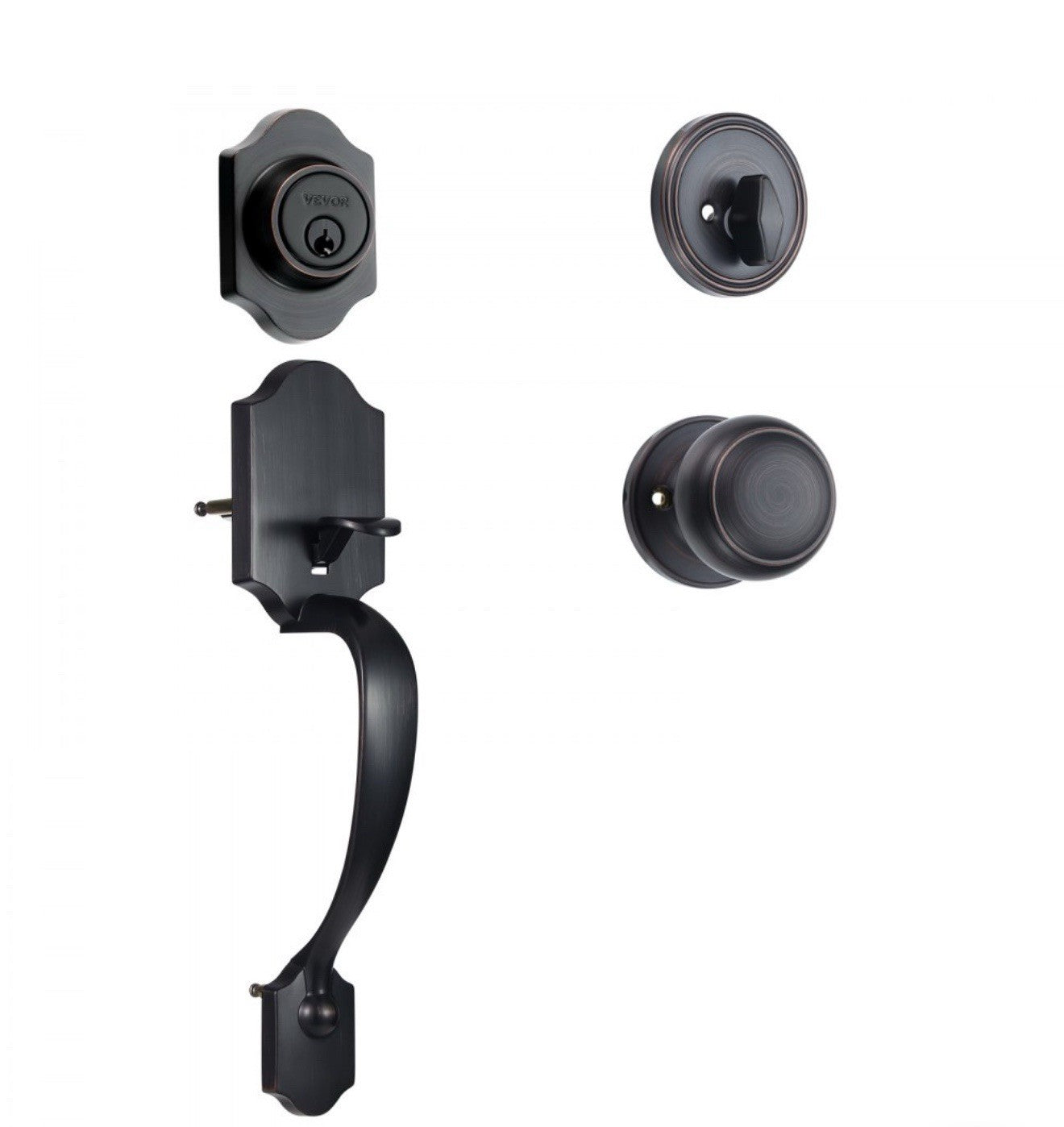 VEVOR Front Door Handle and Deadbolt Set Antique Copper Front Door