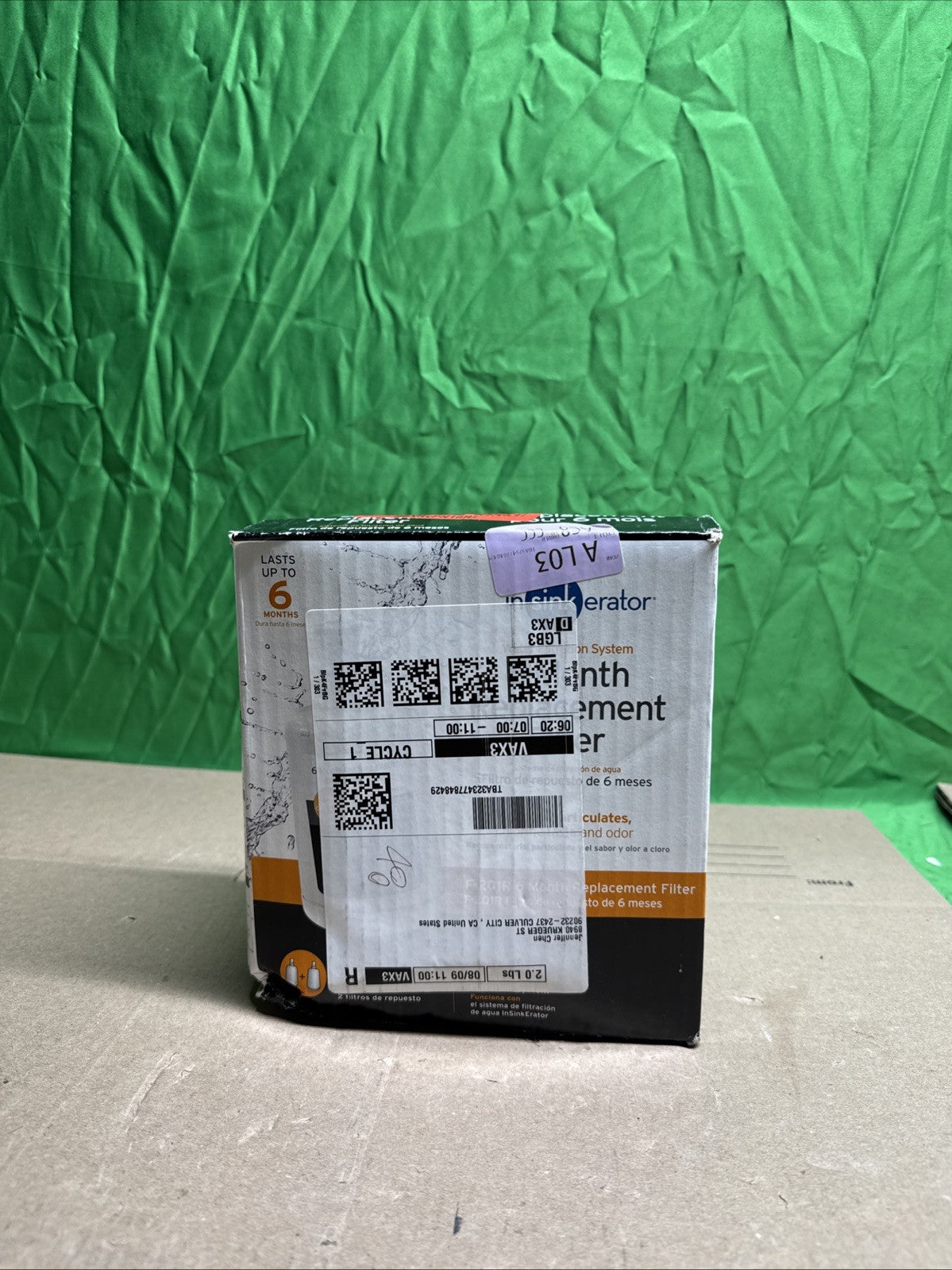 InSinkErator F-201R 6-Month Replacement Water Filter - 2 Pack - New Open Box