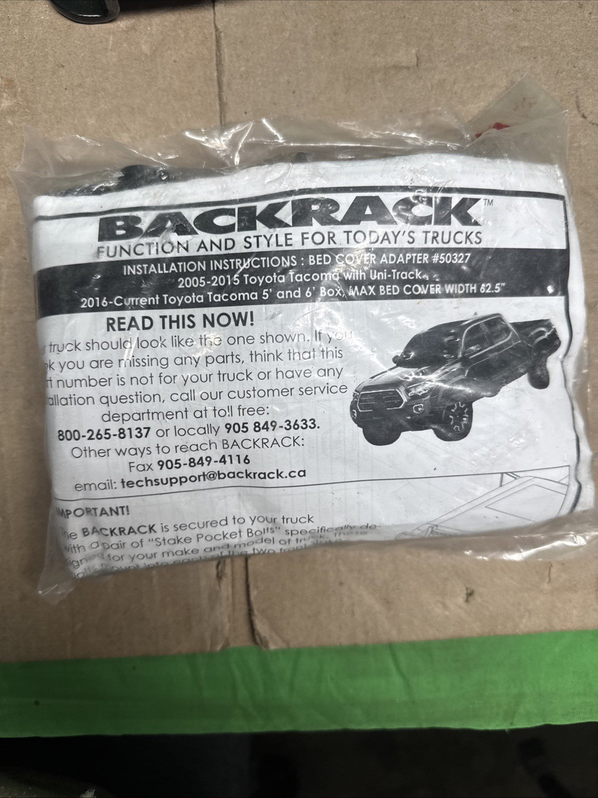 For Toyota Tacoma 2005-2023 BackRack Wide Top Tonneau Installation Kit