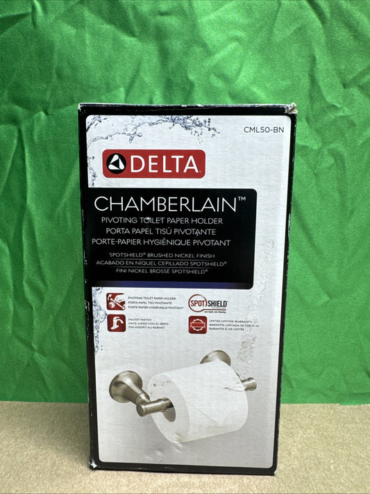 Delta Chamberlain Pivoting Toilet Paper Holder Brushed Nickel CML50-BN