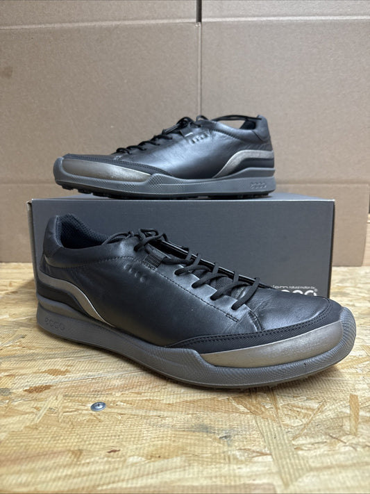 Men's Size 13-13.5 (EU 47) Leather Golf Shoe ECCO Golf Biom Hybrid Black/silver