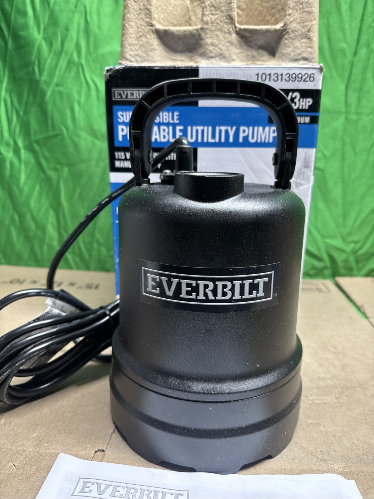 Everbilt 1/3 HP Submersible Aluminum Utility Pump.