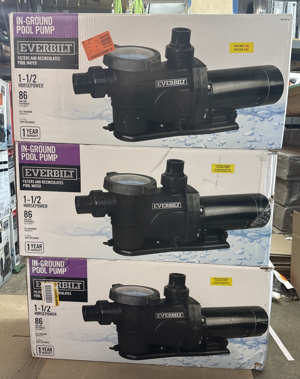 Everbilt 1.5 HP 2-Speed Pool Pump 230-Volt SPP15002-2SP NEW open Box