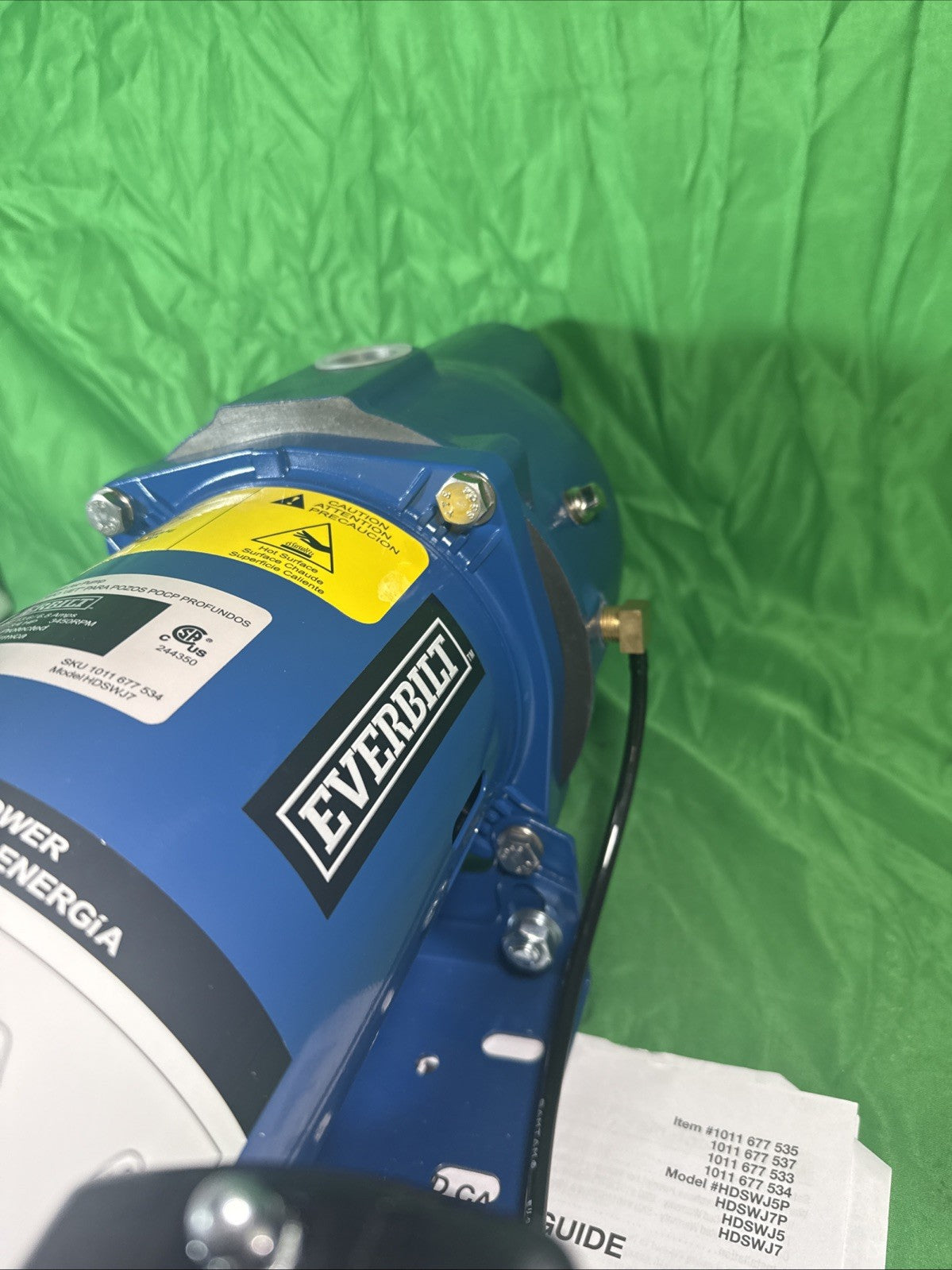 Brand New Everbilt 3/4 HP Cast Iron Shallow Well Jet Pump HDSWJ7