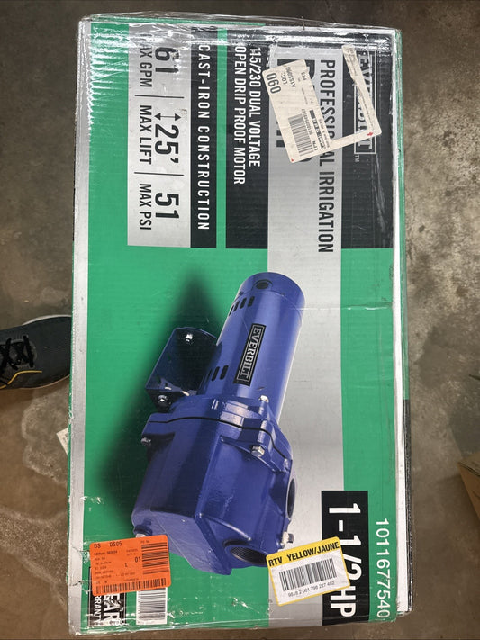 Everbilt 1-1/2 HP Cast Iron Lawn Irrigation Pump HDLS15 *Used Or For Parts*