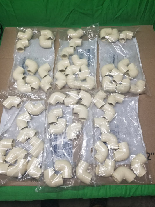 60 Pck Flow Guard 3/4" CPVC 90-Degree Slip x Slip Elbow Fitting 10 Pack - NEW
