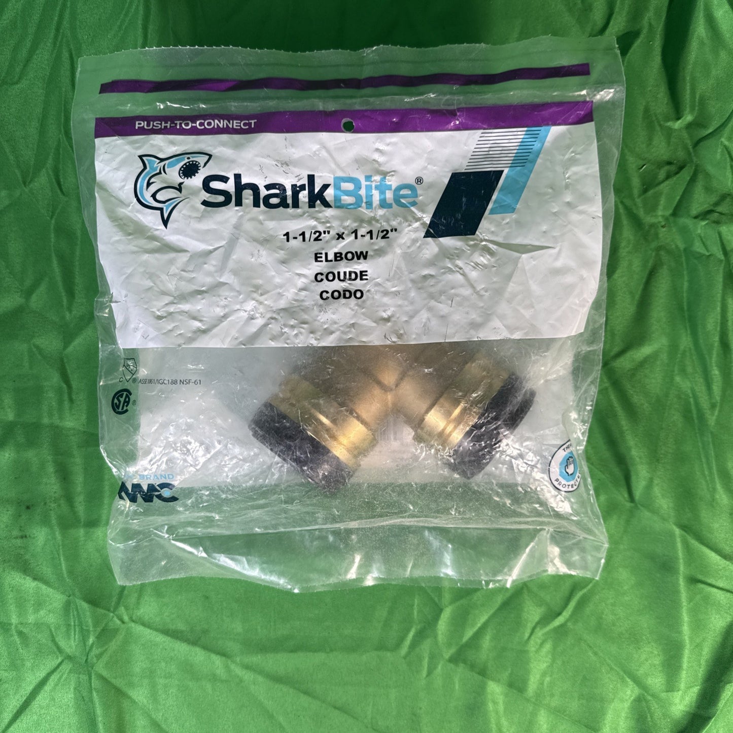 SharkBite UXL0241 Brass 1-1/2" X 1-1/2" 90 Degree Elbow NEW SEALED BAG