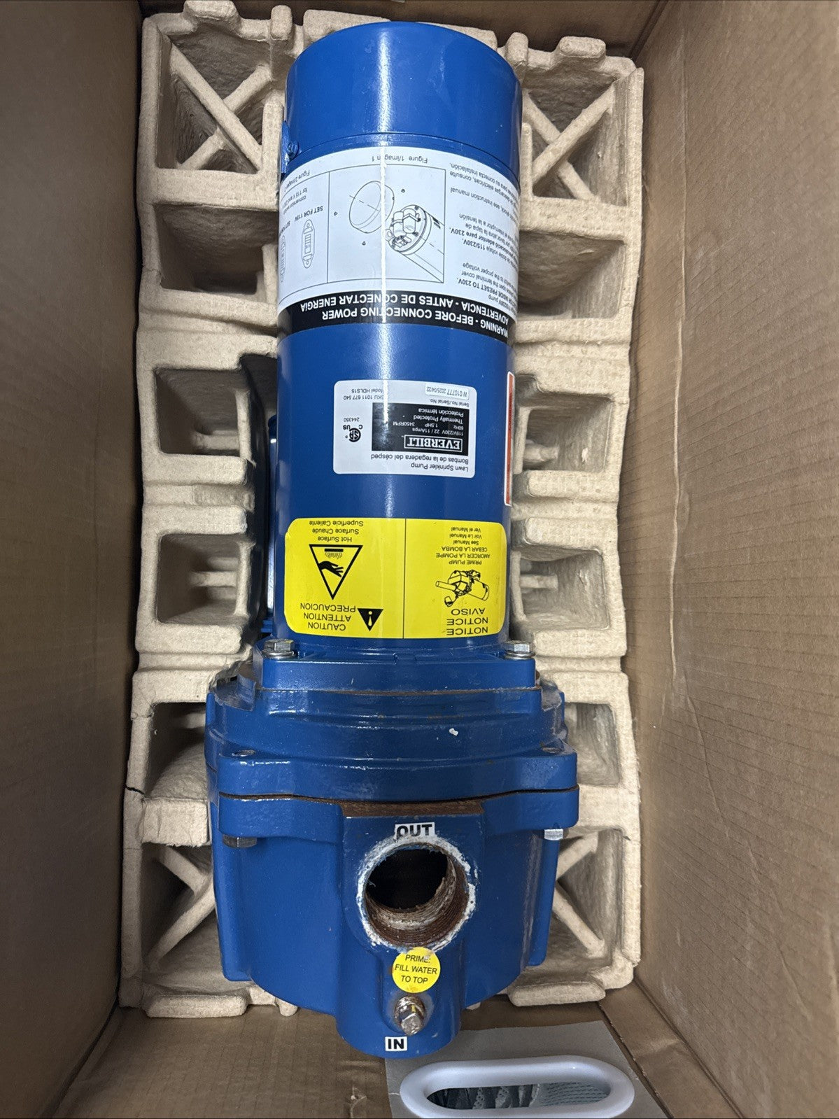 Everbilt 1-1/2 HP Cast Iron Lawn Irrigation Pump HDLS15 *For Parts*