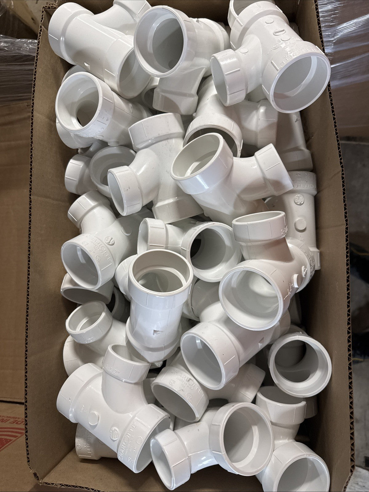 50 2 in. x 2 in. x 1-1/2 in. PVC DWV Sanitary Tee Reducing Fitting Bulk Lot
