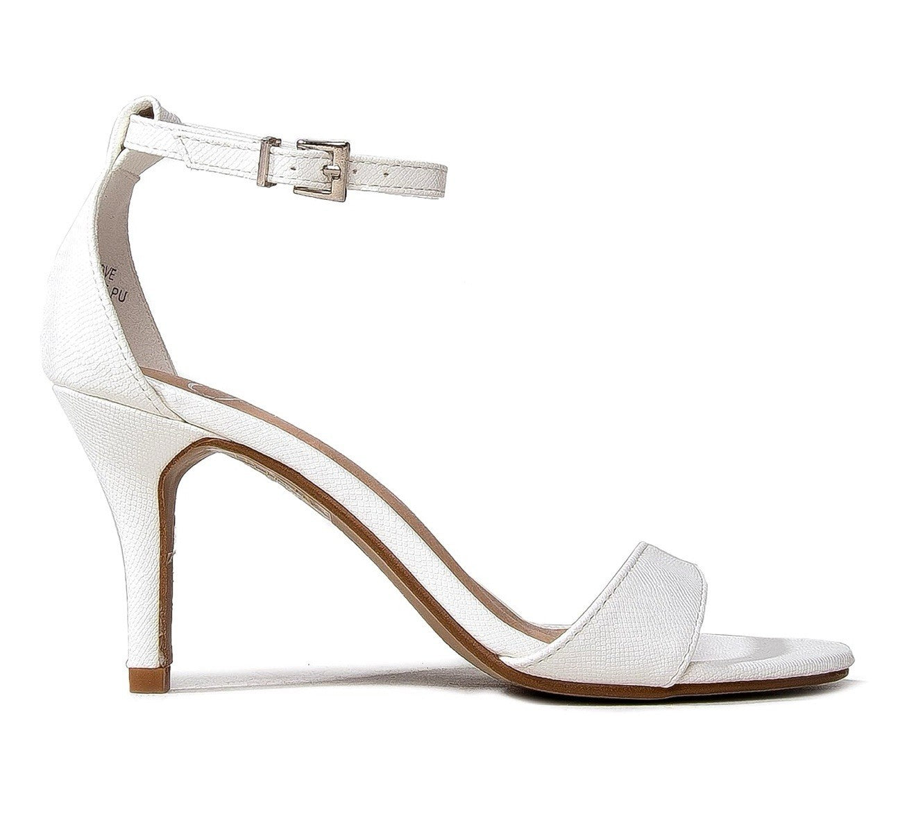 J Adams Women’s 6.5 white stiletto Wedding Summer heel bridal shoes Leather