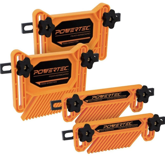 POWERTEC Tandem Feather Boards for Table Saw Router Table & Bandsaw - 4PCs Co...