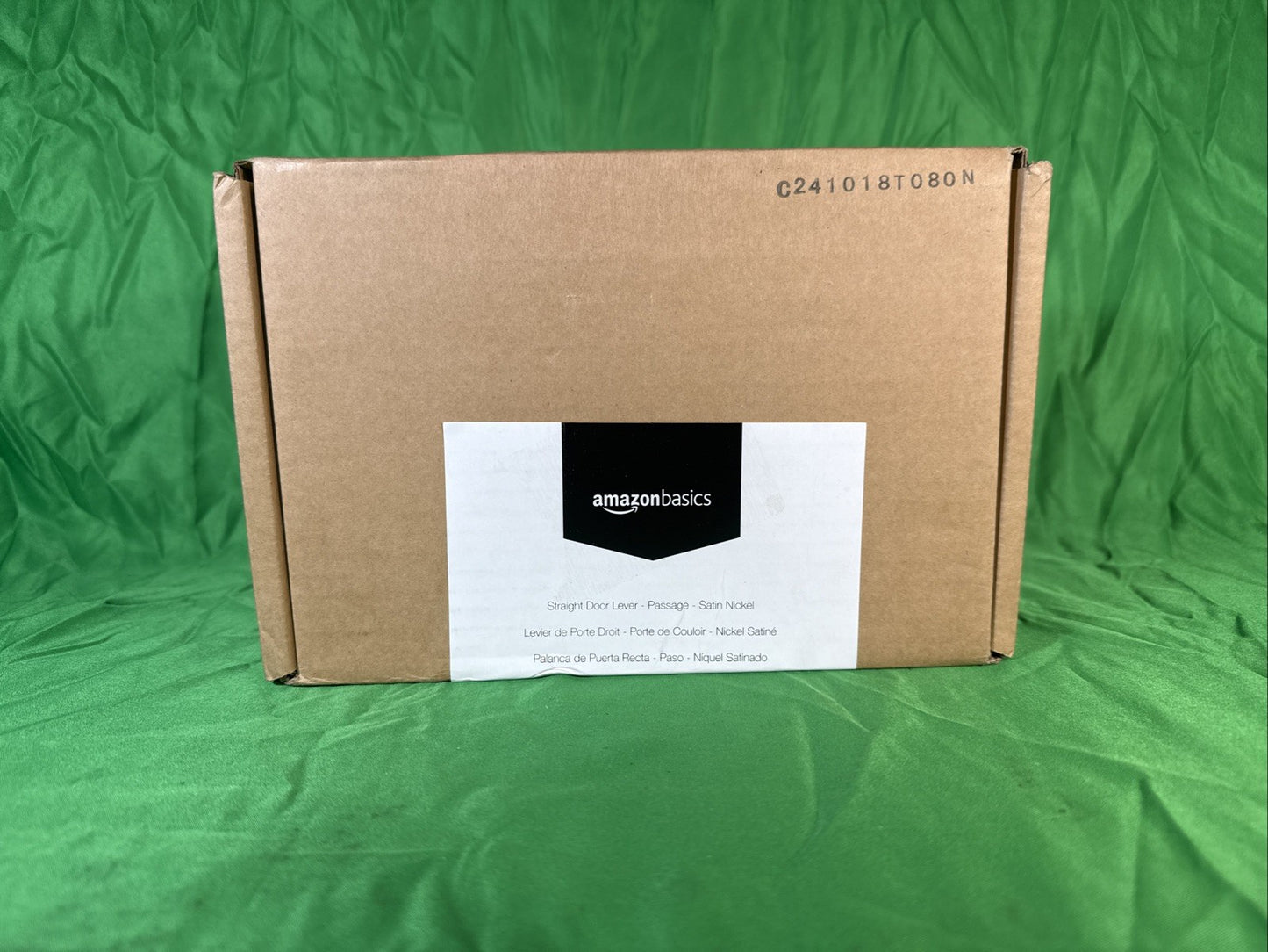 Straight Door Lever, Passage, Satin Nickel, 1-Pack