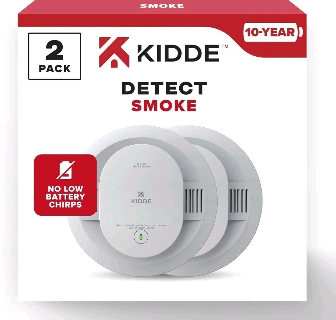 Kidde Smoke Detector 10-Year Battery Powered LED Warning Light 20SD10