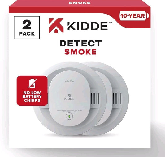 Kidde Smoke Detector 10-Year Battery Powered LED Warning Light 20SD10