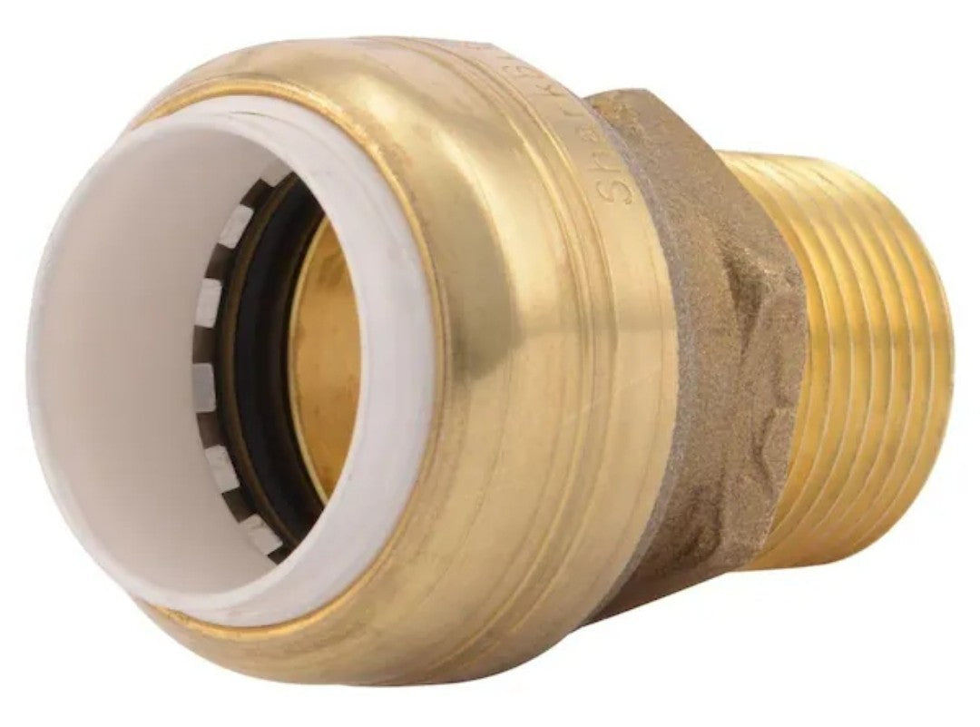 2pck SHARKBITE MALE ADAPTER  3/4" PVC X 3/4" MNPT PUSH-TO-CONNECT BRASS FITTING