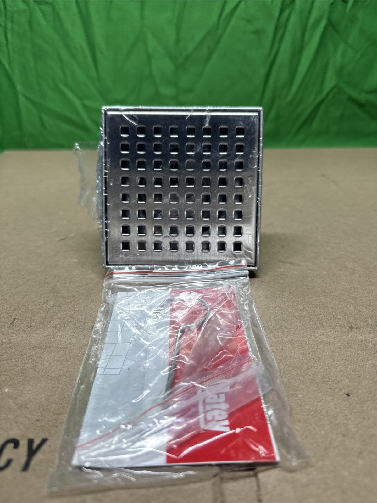 Designline 4 in. x 4 in. Stainless Steel Square Shower Drain w/ Drain Cover