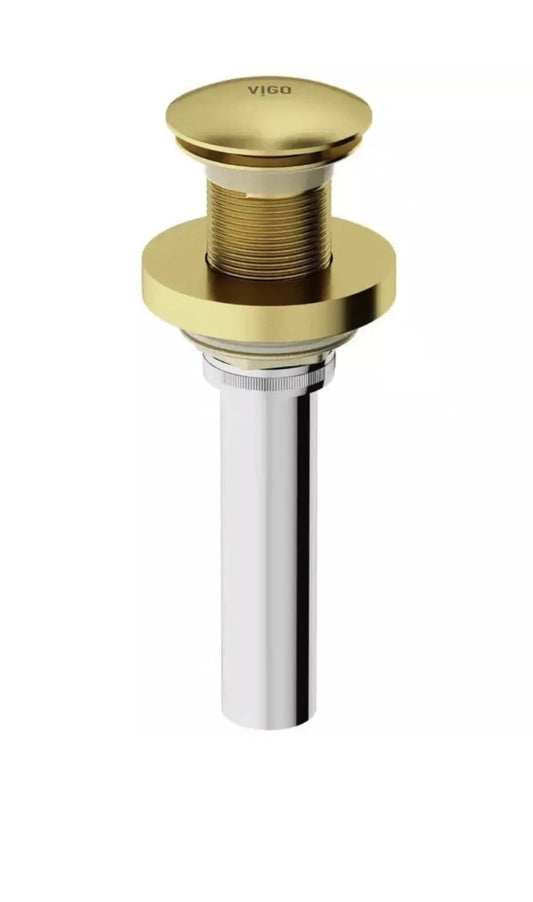 3 Pack! VIGO  Vessel Bathroom Sink Pop Up Drain without Overflow Matte Gold