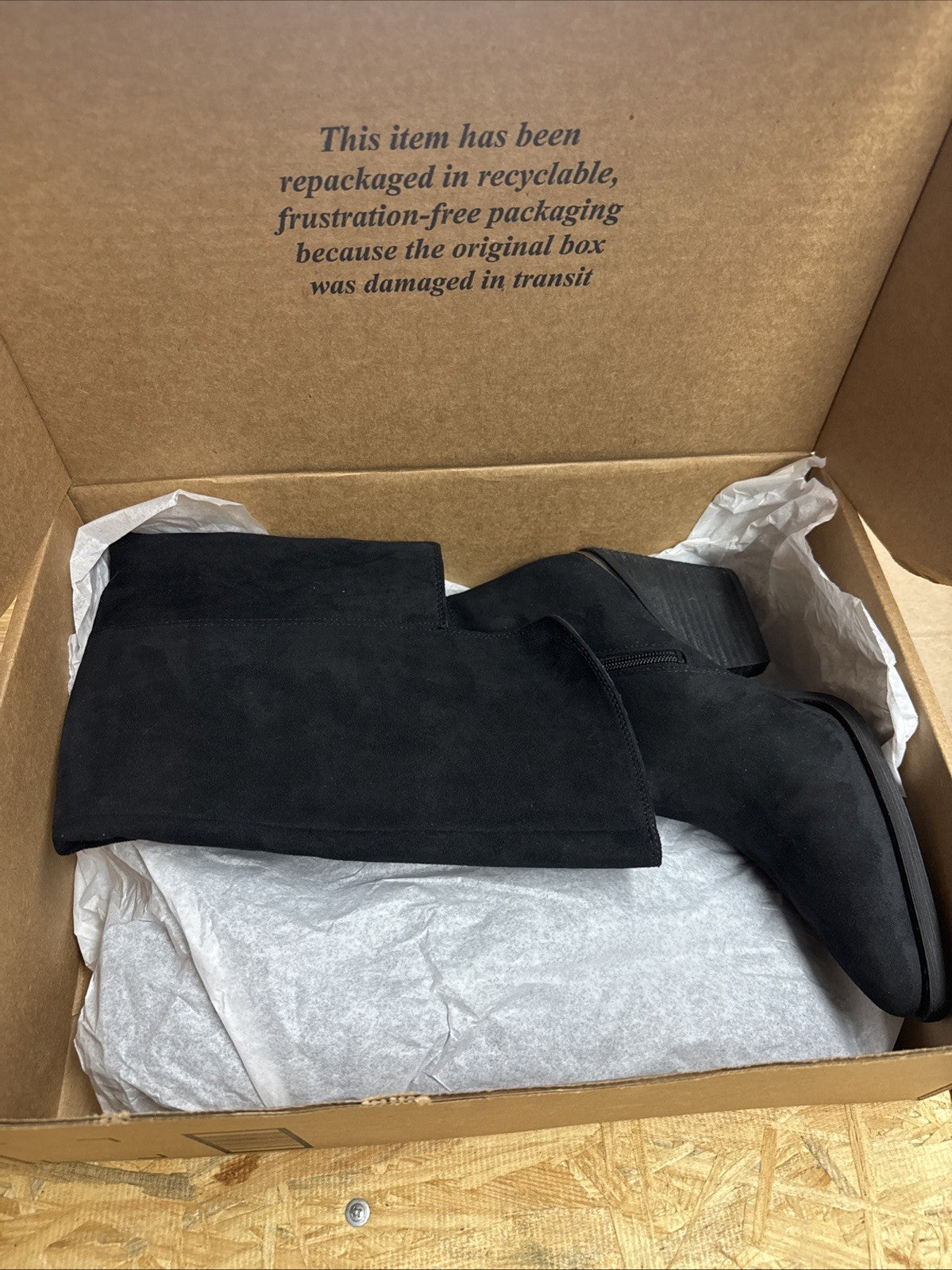 Women's Zodiac Ronson Knee High Boot in Black Faux Suede Size 11