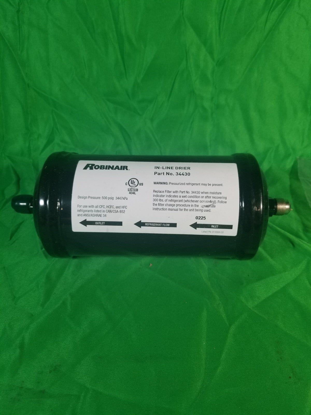 SPX/Robinair 34430 In-Line Dryer Recovery System Recycling Filter Drier