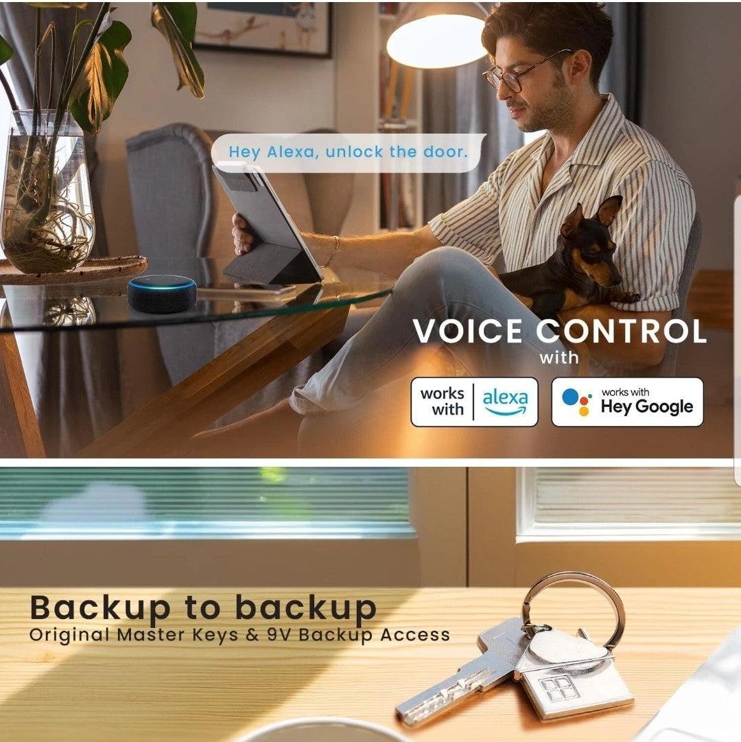 LOCKLY VISION Smart Lock & Video Doorbell Deadbolt Edition Wi Fi Bluetooth Touch