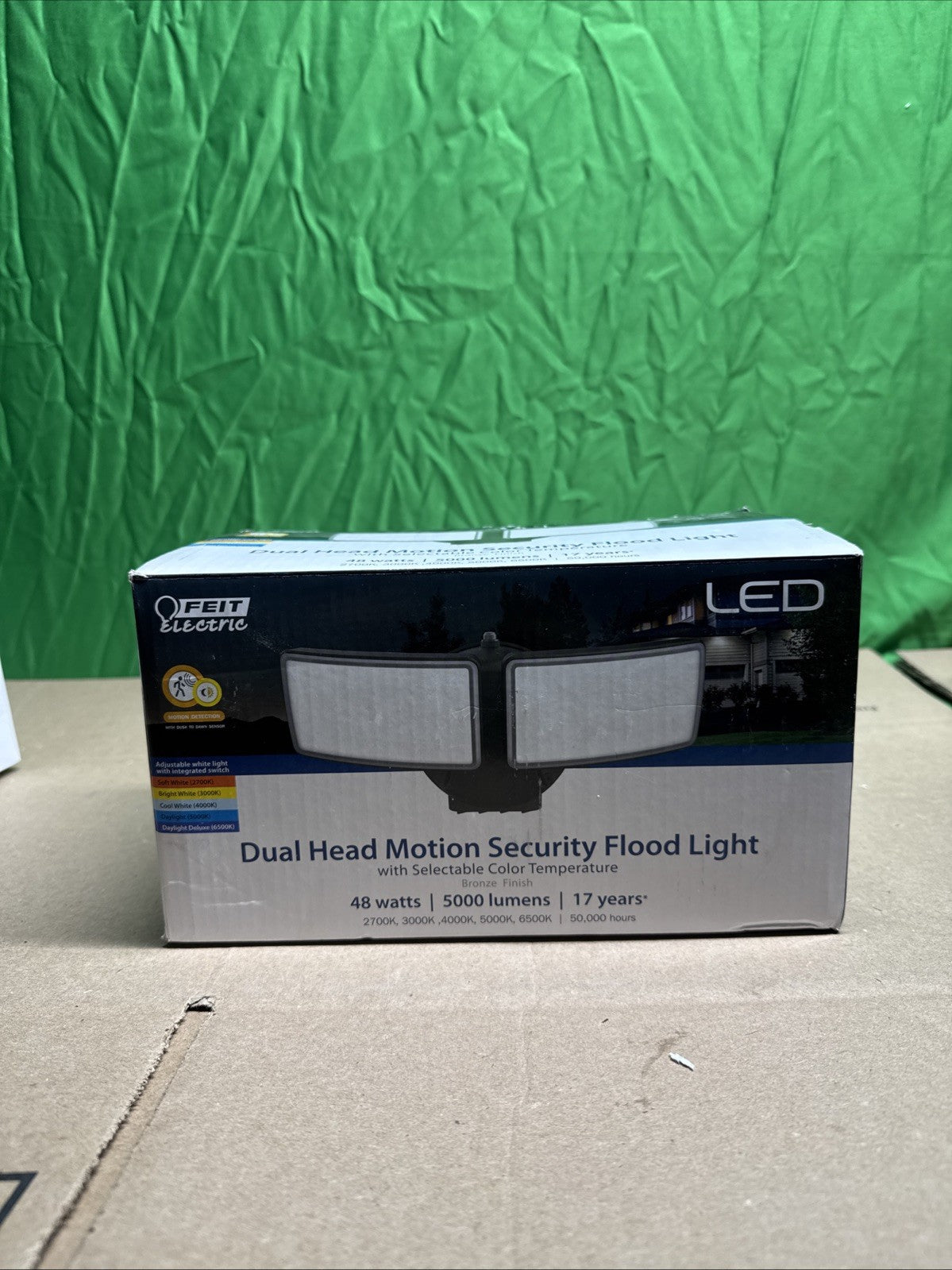 Feit Electric Motion-Sensing Hardwired LED Bronze Security Light