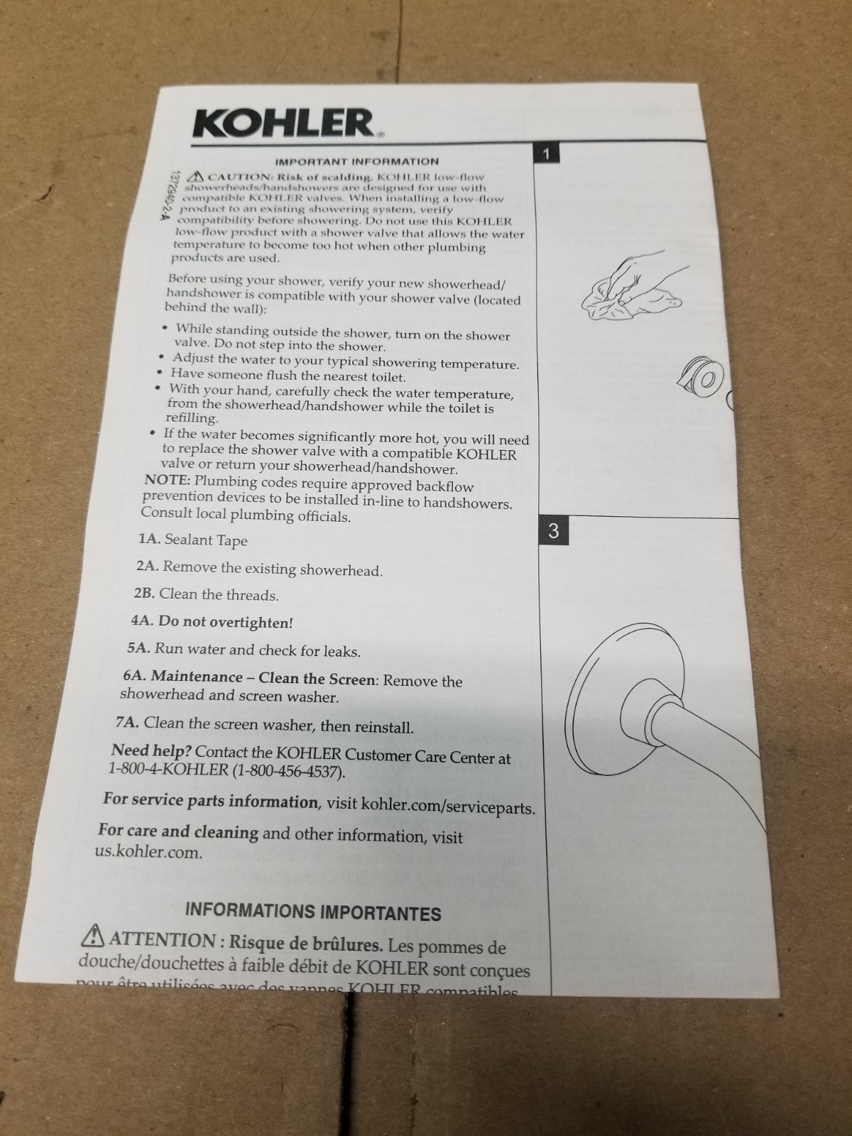 KOHLER Cursiva 3-Spray 6.75 in Wall Mount Fixed Showerhead Polished Chrome NOB